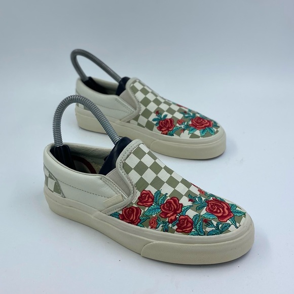Vans checkered/flower print slip on womens size 5 - Picture 3 of 6